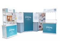 Mobiler Messestand mit Verkostungstheken